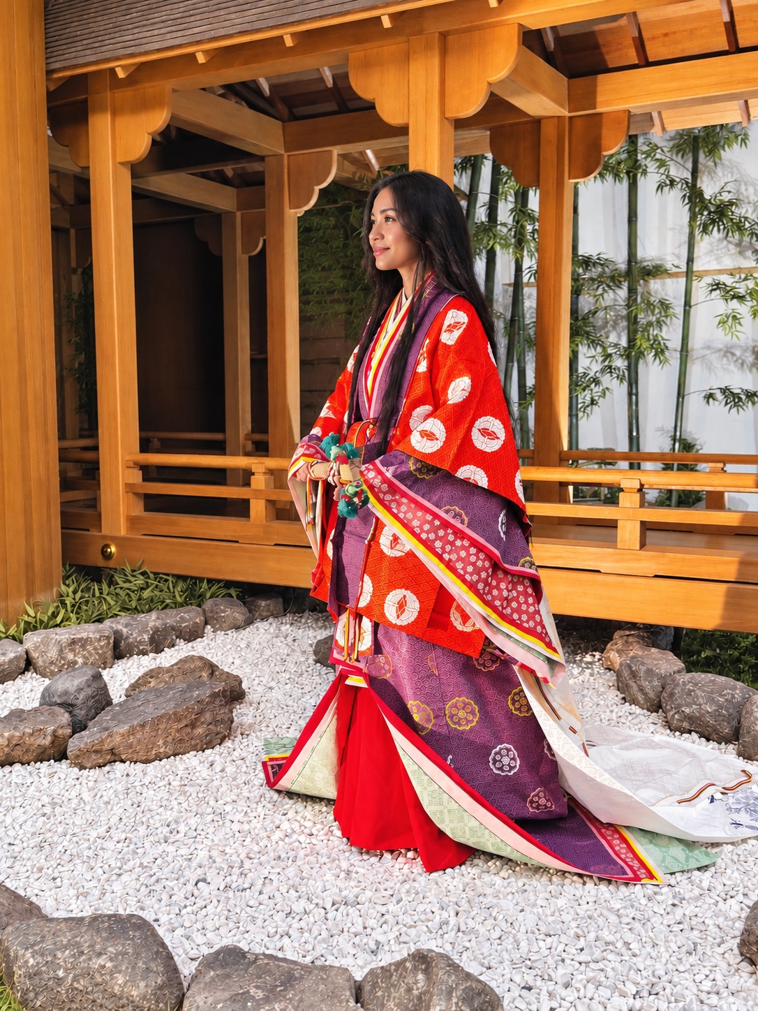 Juni-hitoe in Courtyard